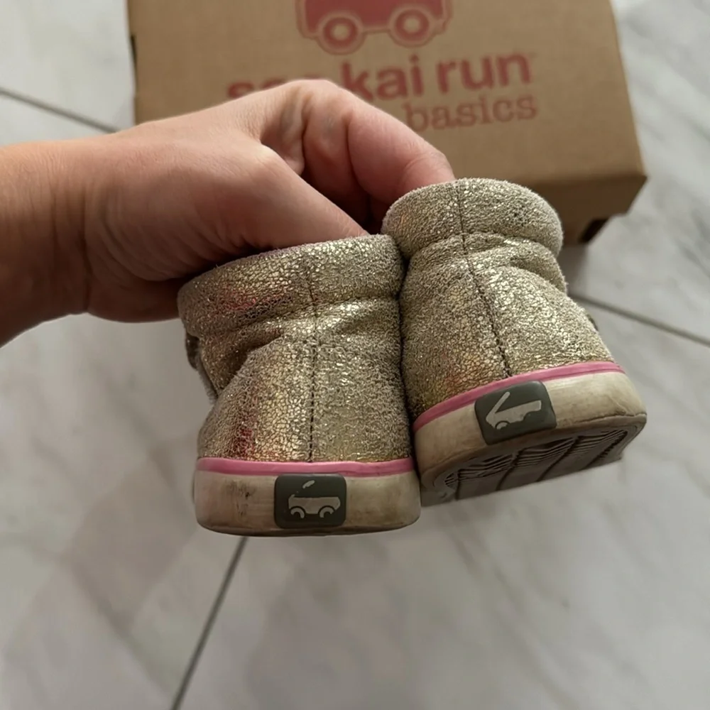 See Kai Run Gold & Pink Sneaker